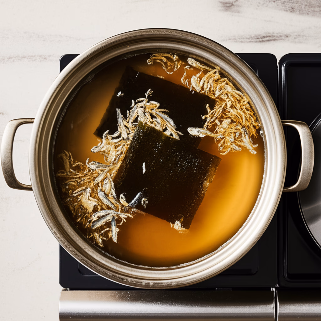 다시마와 멸치로 육수 우리기