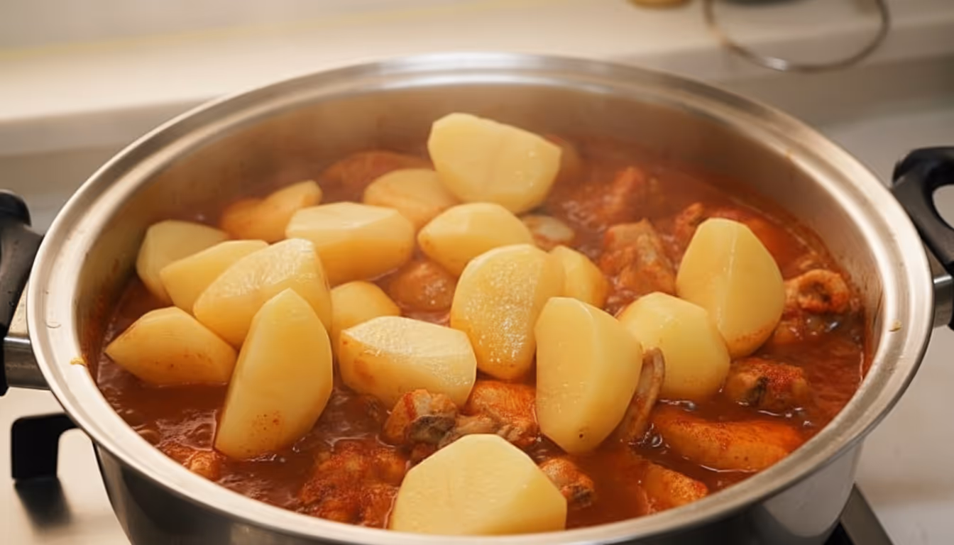 감자 넣고 조리