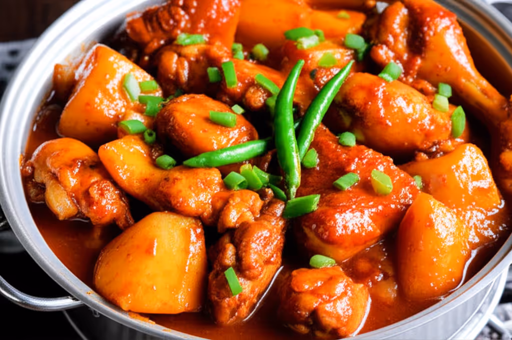 완성된 닭도리탕