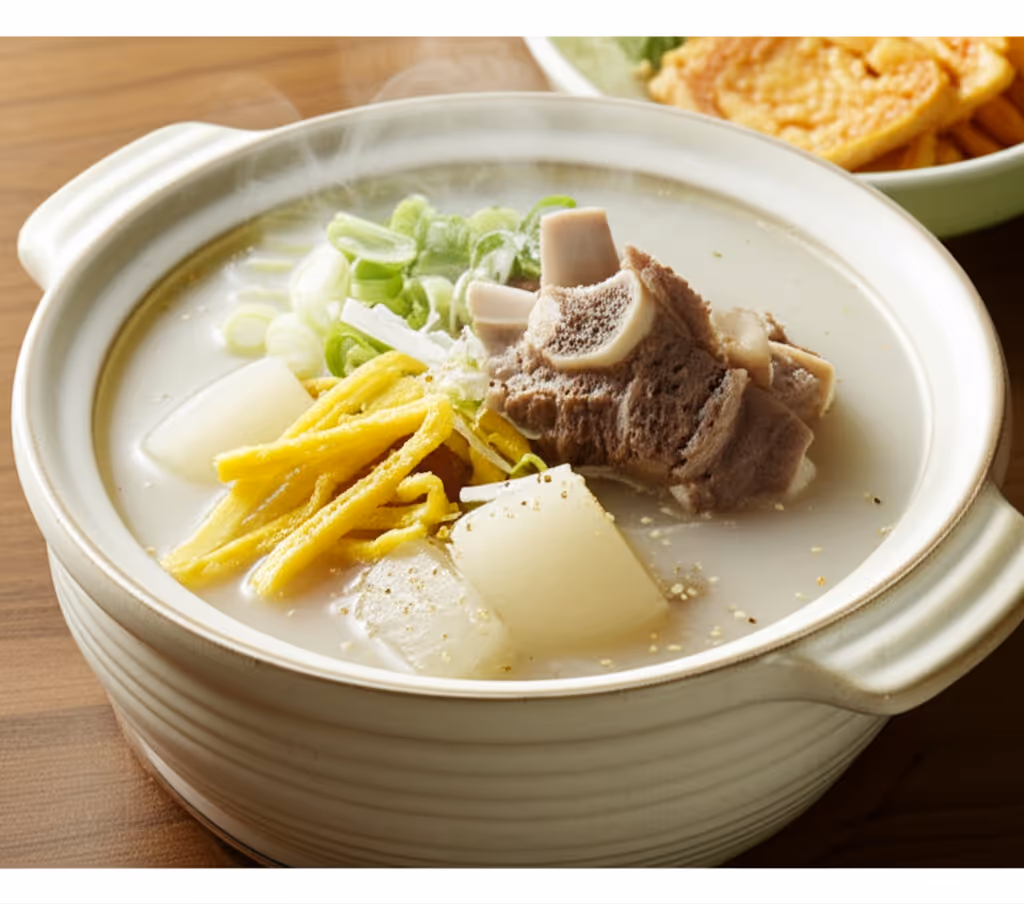 뚝배기에 담긴 갈비탕, 부드러운 갈비와 맑은 국물