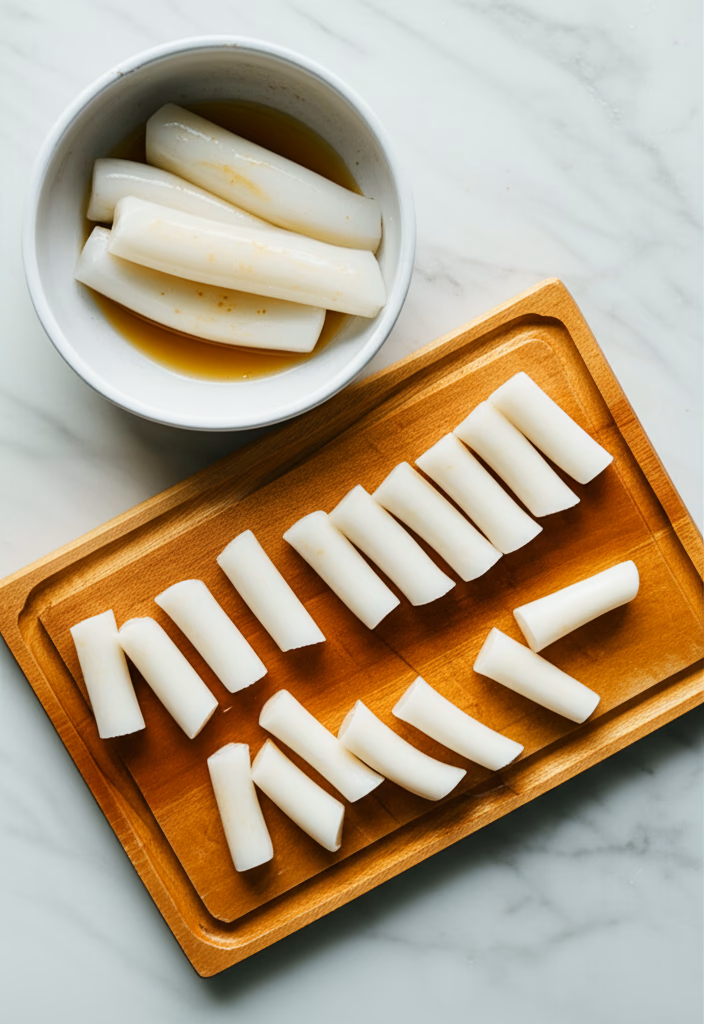 어슷하게 썬 가래떡