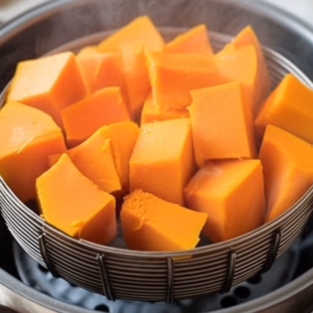 찜통에서 익히는 호박