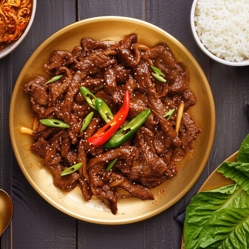 완성된 전통불고기