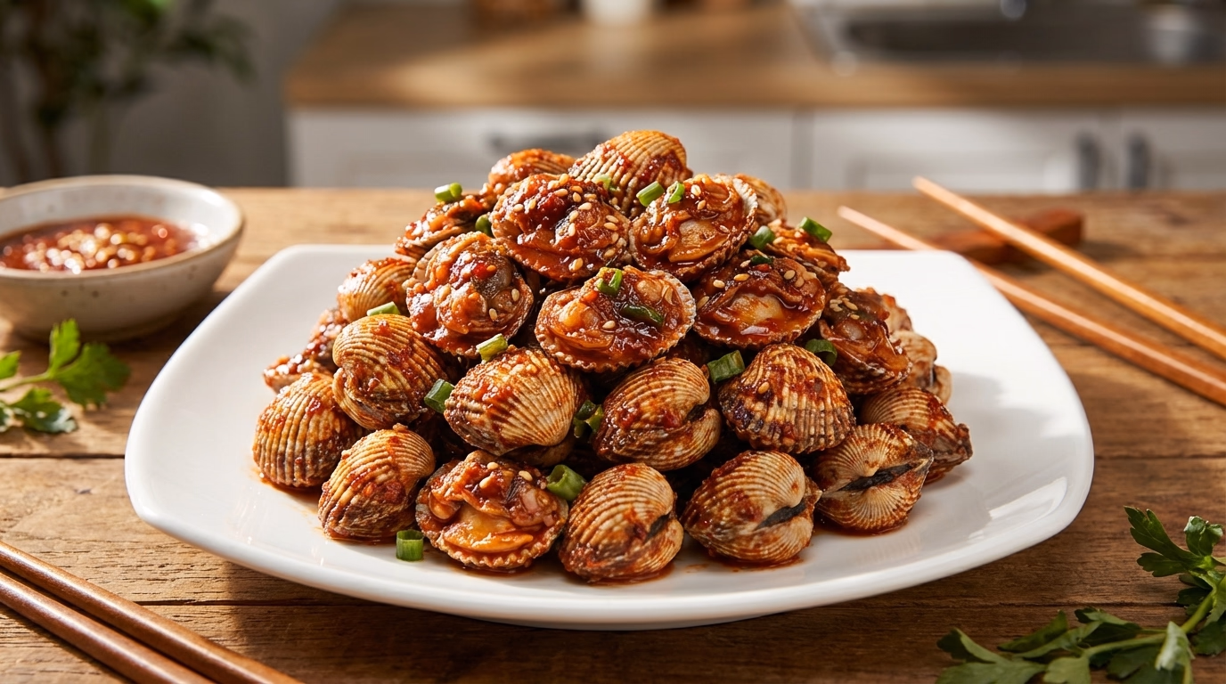 완성된 꼬막무침