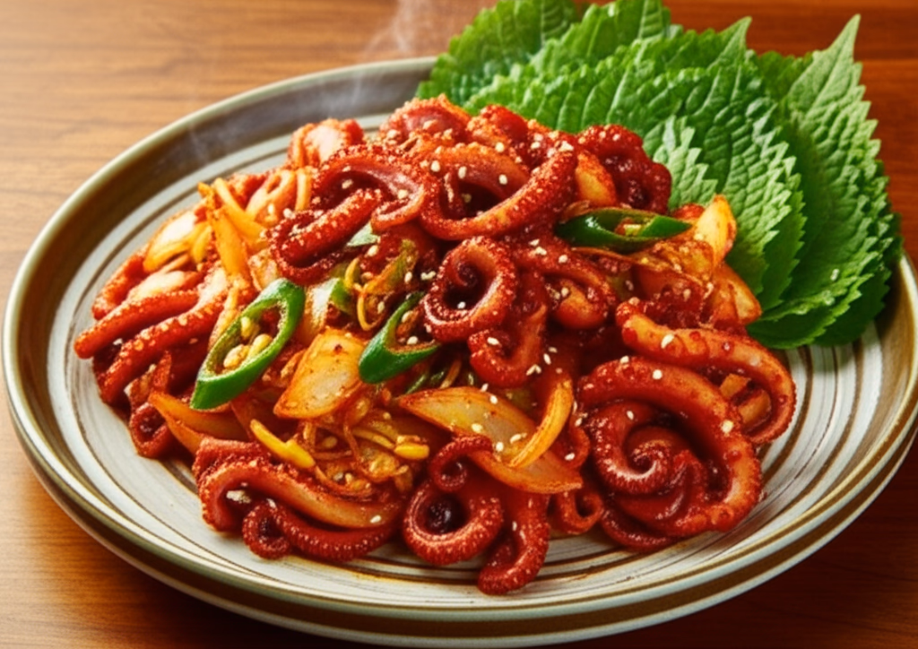 빨갛고 매콤한 낙지볶음