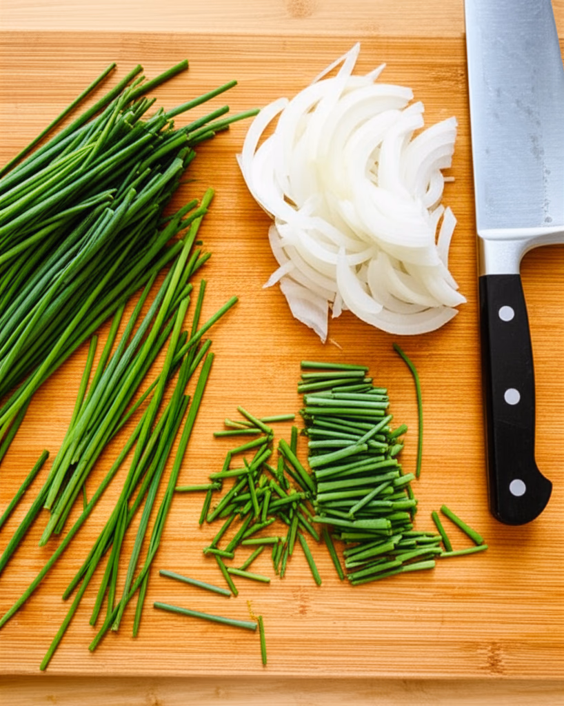 부추와 양파 준비