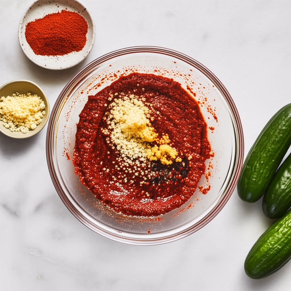 양념 재료 섞기