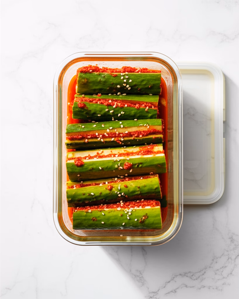 완성된 오이김치