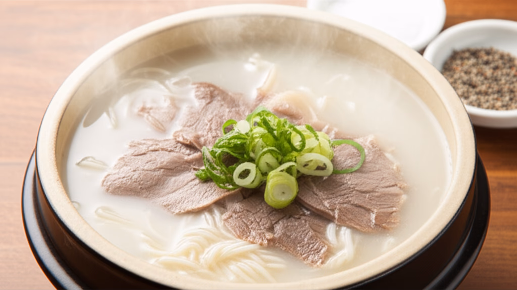 뚝배기에 담긴 뽀얀 설렁탕