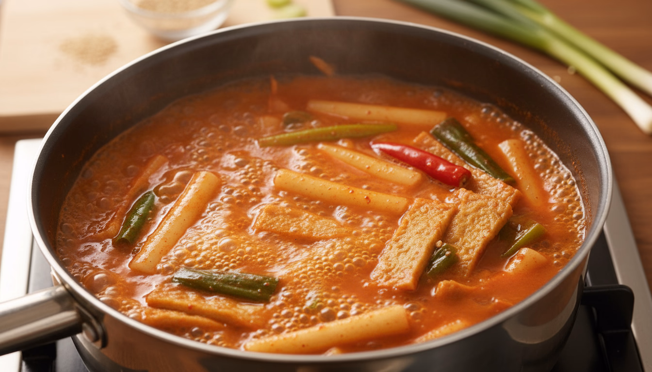 끓고 있는 떡볶이
