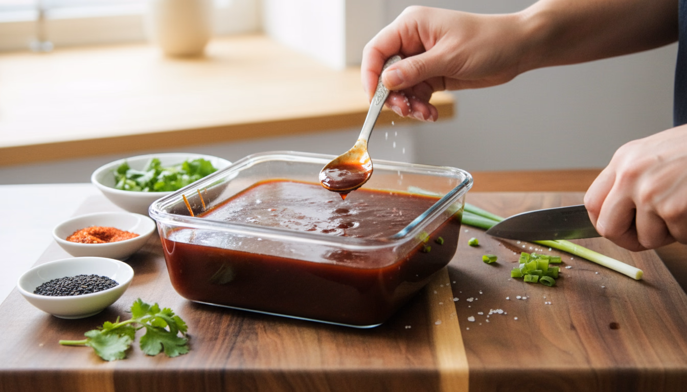 식히고 간 맞추기