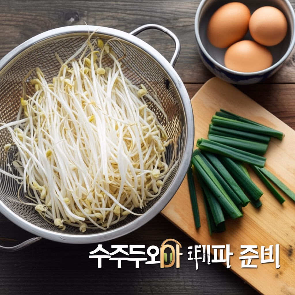 준비된 숙주와 대파
