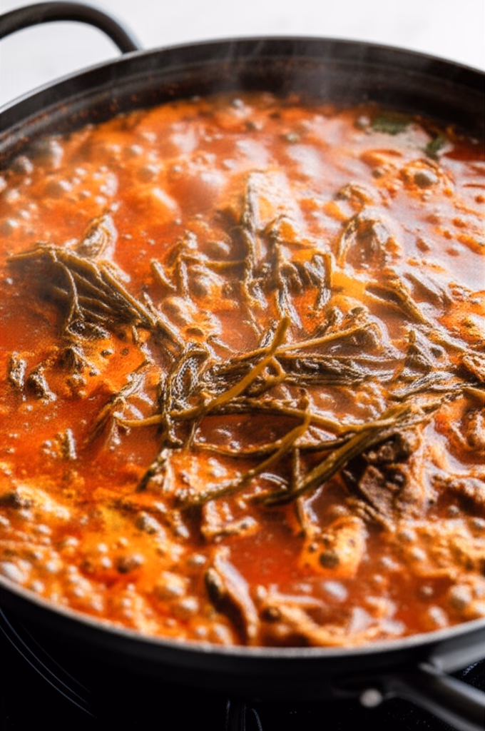 끓고 있는 육개장